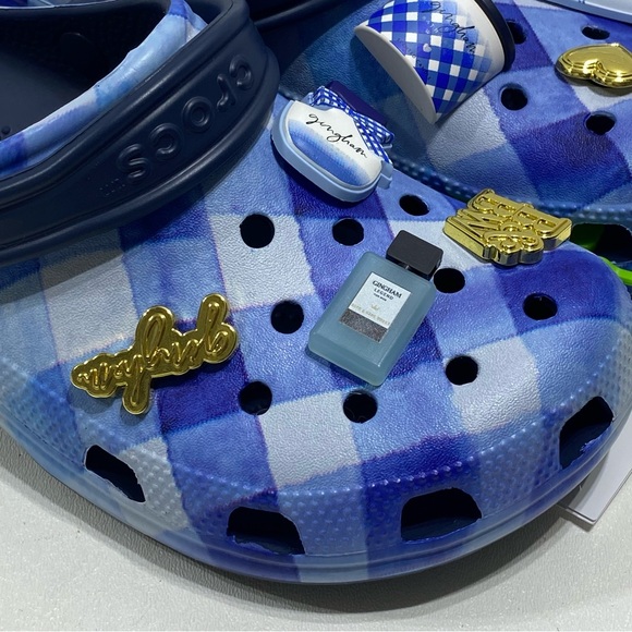 NEW - Crocs - Bath & Body Works Gingham Clog - Blue Multi - M8/W10 - Picture 3 of 9